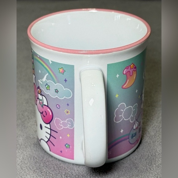 Sanrio Hello Kitty Rainbow Unicorn Theme 12oz Ceramic Mug Galerie - Picture 4 of 8